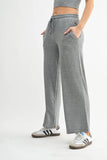 Brushed Wide Leg Lounge Pants