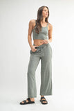 Brushed Wide Leg Lounge Pants