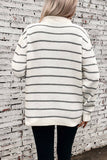 KNITTED STRIPED CREW NECK LONG-SLEEVED SWEATER