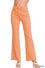 Acid washed frayed cutoff hem straight wide pants