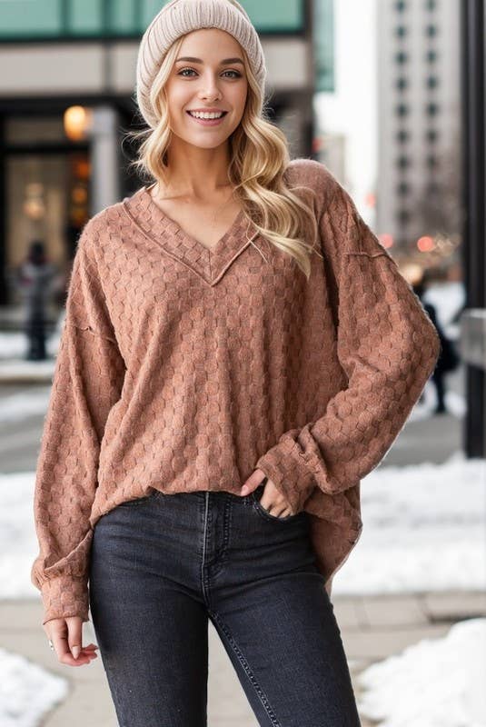 JACQUARD KNIT TOP