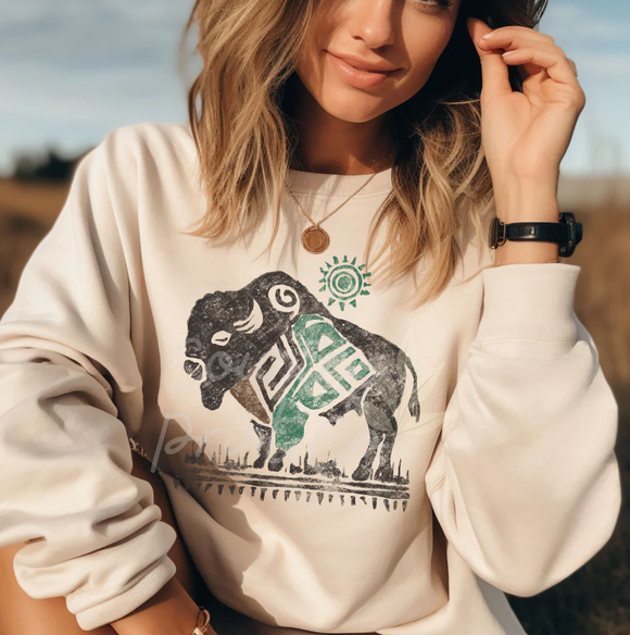 Aztec Bison Crewneck