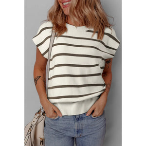 Striped Side Slits Sweater
