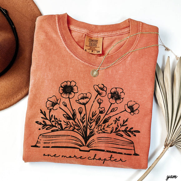 One More Chapter Floral Book Tee