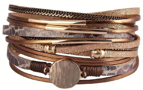 Bobbie leather wrap bracelet